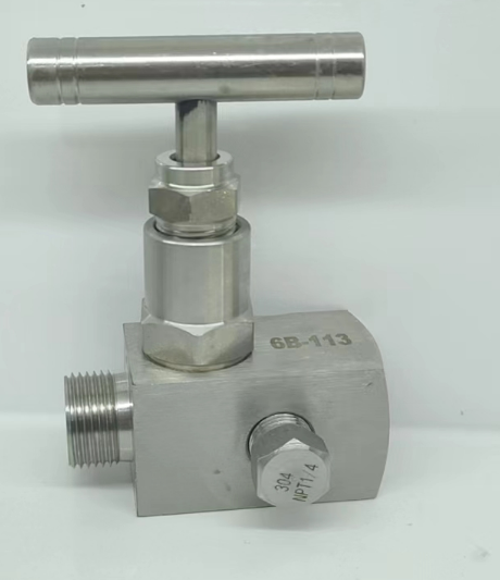 One-word handle needle valve